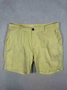 Mugsy Islas 36W Light Yellow Men's Chino Performance Stretch Cotton Shorts